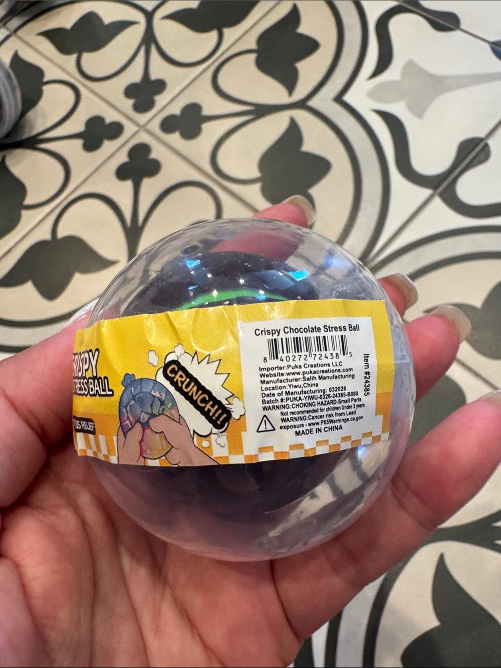 - Yellow Packaged Blue Stress Relief Toy - Picture 2 of 2
